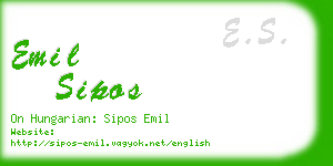 emil sipos business card